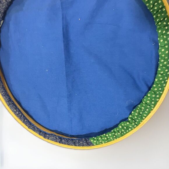 Christmas Nativity Quilt Block VTG Wall Hanging 12" Embroidery Hoop Handmade - Picture 3 of 6